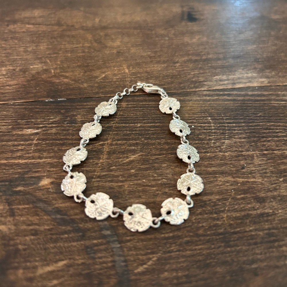 925 Sterling Silver Sand dollar Bracelet
